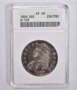 EF40 1829 Capped Bust Half Dollar O-103 ANACS