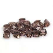 Cushion cut! Unheated! 11.44ct Smoky Quartz set