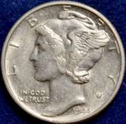 1944 Mercury Dime BU