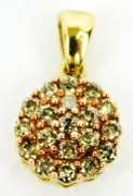 Pretty 10K Multi-Diamond Pendant