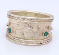 925 Sterling Silver Claddagh Wide Band