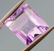 Bright violet 7.49ct emerald cut Amethyst