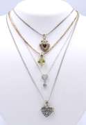 Group Lot of Vintage 925 Sterling Silver Necklaces