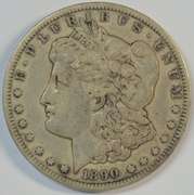 Sharp better date 1890-CC Morgan Silver Dollar. Key date