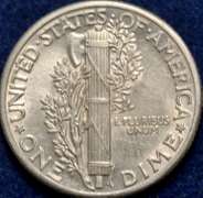 1937 Mercury Dime BU