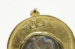 14K Yellow Gold Pamphylia Aspendus Stater Wrestle Coin 380-325 Pendant