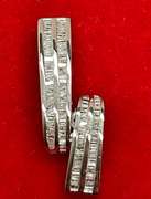 14K WHITE GOLD AND DIAMOND PENDANT / SLIDE