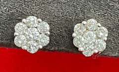 14K YELLOW GOLD DIAMOND STUDS