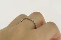 14K White Gold Ornate Scalloped Diamond Wedding Band Ring