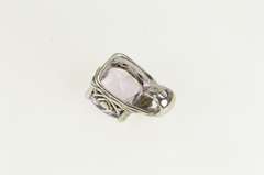 Sterling Silver Faceted Cushion Amethyst Ornate Statement Pendant