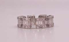 18KT SOLID WHITE GOLD DIAMOND BAND RING