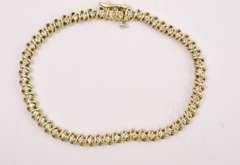 Dazzling Diamond Bracelet In 14K Yellow Gold