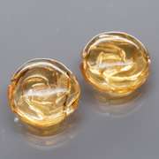 Translucent! 3.88ct champagne Citrine flower carvings