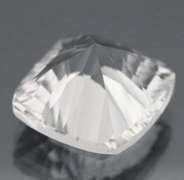 Concave Cushion cut 19.77ct diamond white Quartz