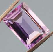 Bright violet 6.53ct emerald cut Amethyst