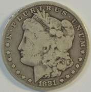 Rare Key date 1881-CC Morgan Silver Dollar. Circ