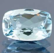 Brilliant 3.65ct cushion cut platinum blue Topaz