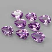 Glittering 9.32ct 9x6mm real Bolivian Amethyst set