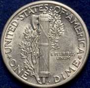 1939 Mercury Dime BU