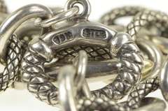 Sterling Silver Designer Ornate Cable Link Toggle Chain Necklace