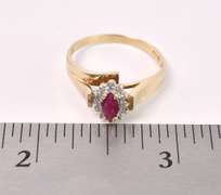 Beautiful Ruby and Diamond Ring In Yellow Gold