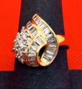 LADIES 14K YELLOW GOLD RING WITH 1.75 CARAT OF DIAMOND
