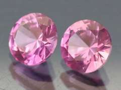 Sparkling! 4.52ct pink created Sapphire pair