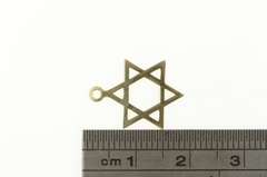 14K Yellow Gold Star of David Jewish Faith Symbol Charm/Pendant