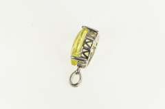 Sterling Silver Pear Fantasy Cut Citrine Tear Drop Statement Pendant