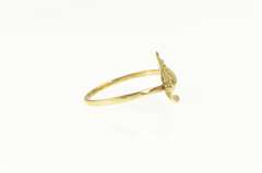 14K Yellow Gold Sea Turtle Tortoise Animal Statement Ring