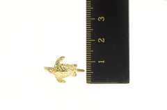 14K Yellow Gold Sea Turtle Tortoise Animal Statement Ring