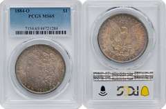 Superb Gem BU 1884O Morgan PCGS MS 65 With Great Toning Throughout!