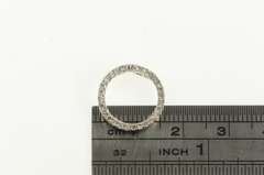14K White Gold Classic Round Diamond Circle Journey Pendant