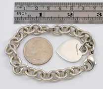 Authentic Tiffany & Co Heart Bracelet in 925 Silver