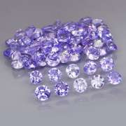 Glittering 4.51ct bright blue violet Tanzanite set