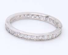 Lot of 3 Vintage 925 Sterling Silver Cubic Zirconia Bands