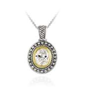 Two Tone Designer Inspired CZ Pendant