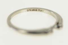 Platinum Classic Contour Vintage Wedding Band Ring