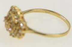 14K Yellow Gold 1.00 Ctw Classic Diamond Vintage Cluster Ring