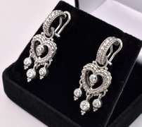 Heart Earrings In Sterling Silver