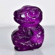 Very intricate and large 65.21ct untreated Amethyst Dinosaur!