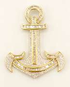 10kt Solid Yellow Gold & Diamond Pendant