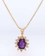 Fabulous Necklace with Amethyst and Diamonds