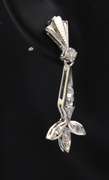 Antique Diamond Dangle Earrings in White Gold