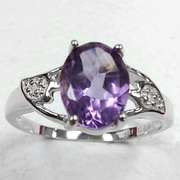 1.19 CT AMRTHYST SILVER RING