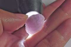 Large uncut 129ct Kunzite set