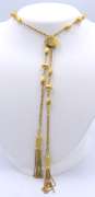 Spectacular 18kt Yellow Gold Vintage Station Chain Belt with Tessels
