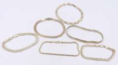 Group Lot of 6 Vintage 925 Sterling Silver Bracelets