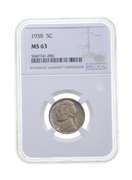 MS63 1938 Jefferson Nickel - Graded NGC