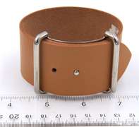 Hermes Designed Wide Leather Cuff Bracelet